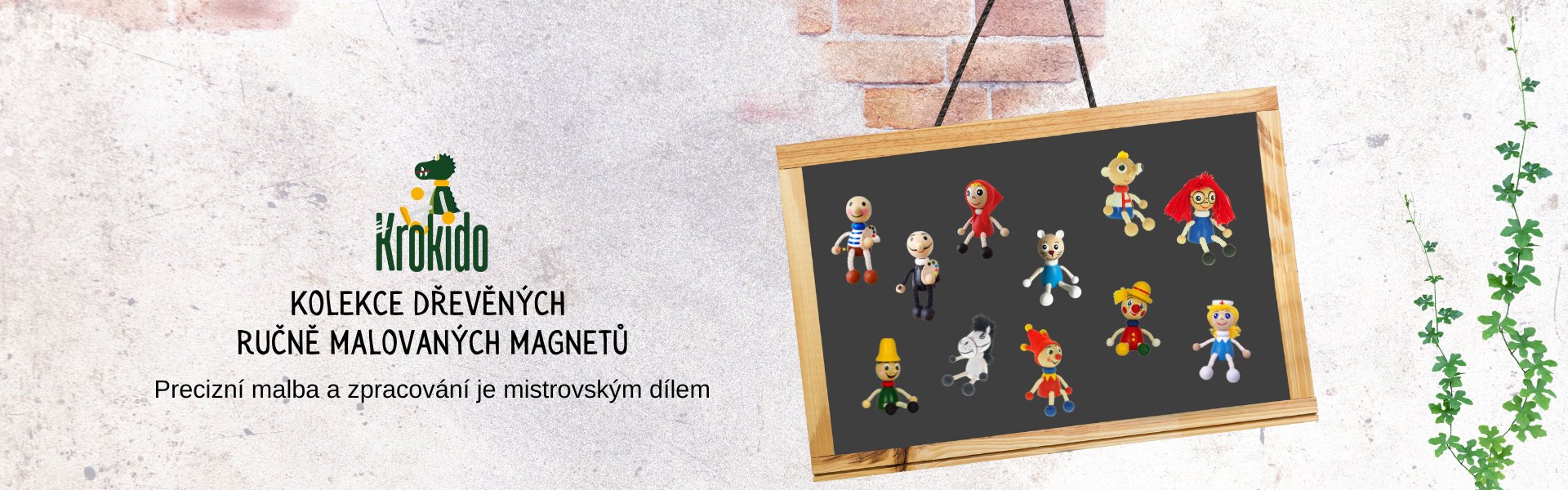 drevene rucne malovane magnety krokido
