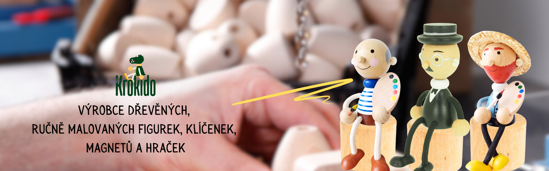 KROKIDO drevene rucne malovane figurky suvenyry pro muzea