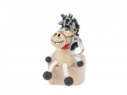 wooden keyring for horse lovers