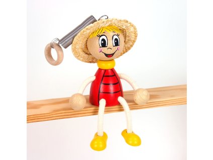 ladybug wooden bouncing figure