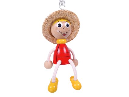 Ladybird wooden bounicng doll on spring KROKIDO