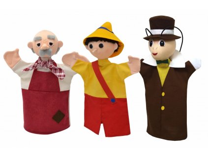 hand puppets in a box pinocchio