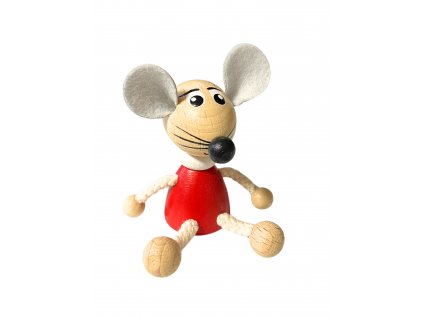 Mouse handmade wooden magnet