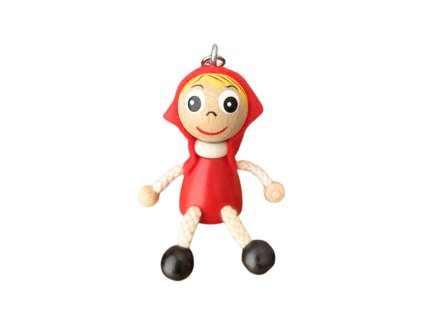 Little red Riding Hood wooden pendant KROKIDO