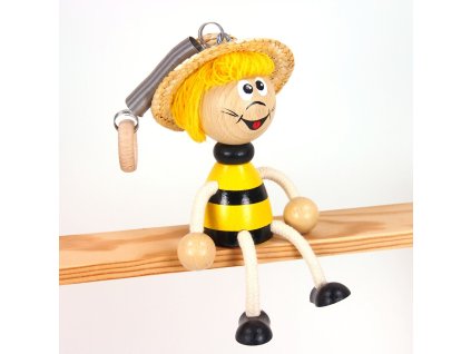bee wooden figure on spring