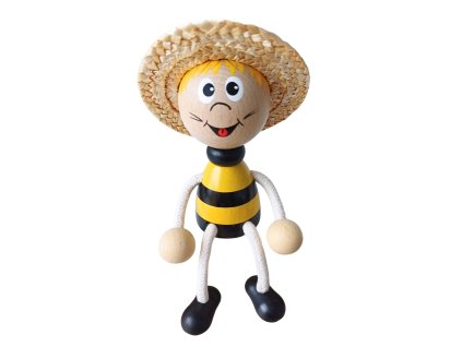 bee with hat wooden figure for kids