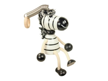 Zebra wooden bouncing doll KROKIDO