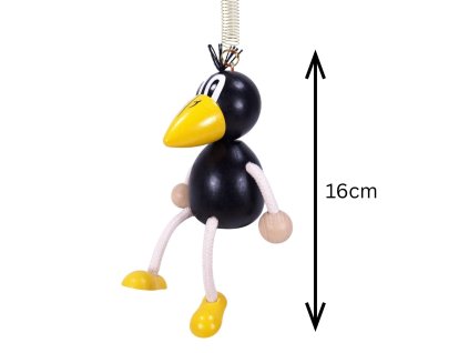 RAVEN wooden bouncing doll KROKIDO