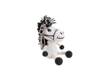 White horse wooden keychain KROKIDO