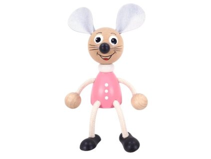 lady mouse wooden figure