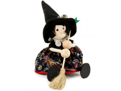bouncing wooden figure witch