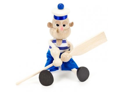 sailor wooden figure on spring