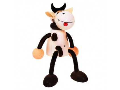 Black white cow figure on spring
