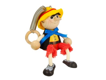 pinocchio yellow hat wooden figure for kids