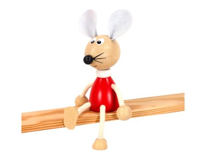 red mouse sitting figure side