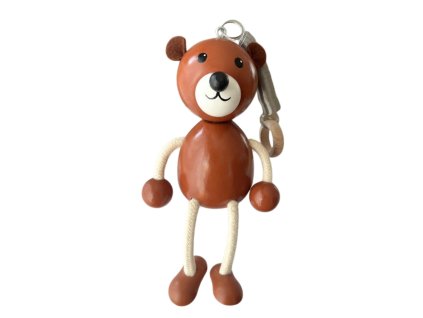 bear handmade wooden bouncing doll KROKIDO
