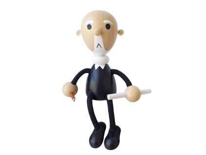handpainted wooden figure architect