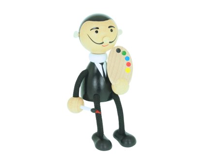 handmade wooden figure painter