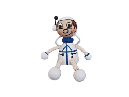 Astronaut handmade wooden magnet KROKIDO