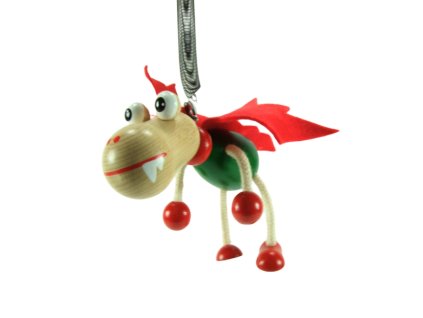 wooden figurine on spring dragon