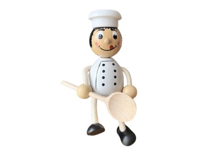 chef Jamie handmade wooden doll KROKIDO