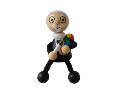 painter alphonse wooden magnet