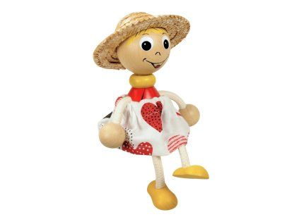 Ladybird with skirt wooden figurine