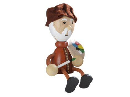 leonardo da vinci painter wooden figure