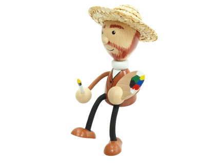 vincent van gogh hand painted wooden figure