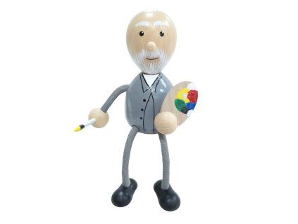 claude monet wooden figure