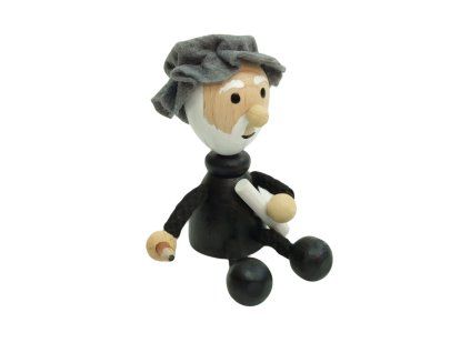 Leonardo da Vinci hand painted wooden magnet KROKIDO