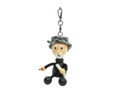 Leonardo da vicni wooden keyring