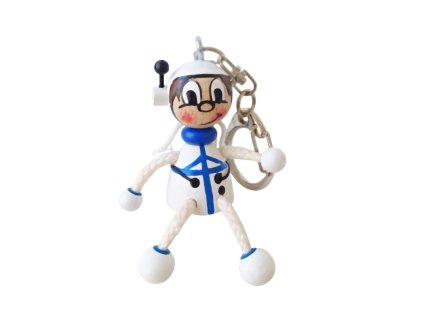 Astronaut handmade wooden keyring
