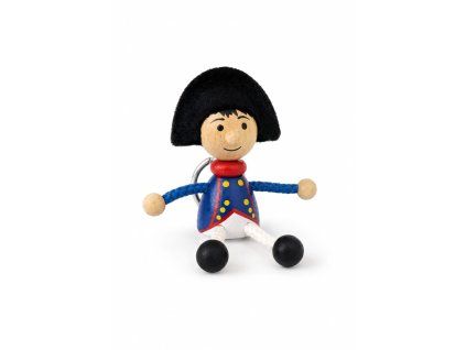 Napoleon hand painted wooden keychain
