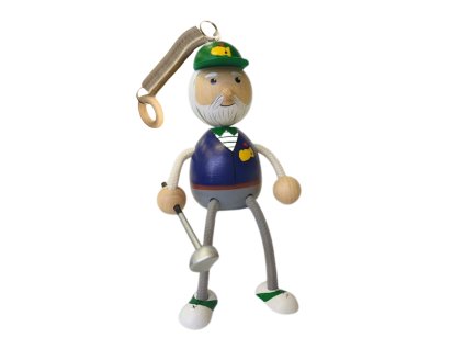 Golfer wooden bouncing doll KROKIDO