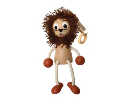 Lion wooden bouncing doll KROKIDO
