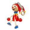 Jester hand painted wooden doll with spring