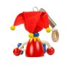 Jester handmade wooden doll on spring