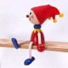 jester wooden figure for kids with spring