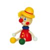Clown with hat hand painted magnet from wood