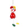 Clown wooden doll on spring
