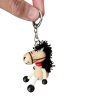 Horse hand painted wooden keychain
