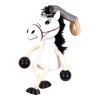 White horse wooden buncing doll
