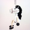 white horse bouncing figurine