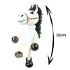 White horse wooden figure on spring KROKIDO