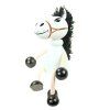 white horse hand painted wooden figurine