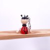 ladybug handmade wooden keyring