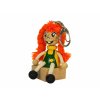 redhair girl wooden keyring