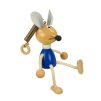 blue mouse wooden bounicng figure