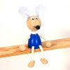 mouse handpainted wooden figure for kids